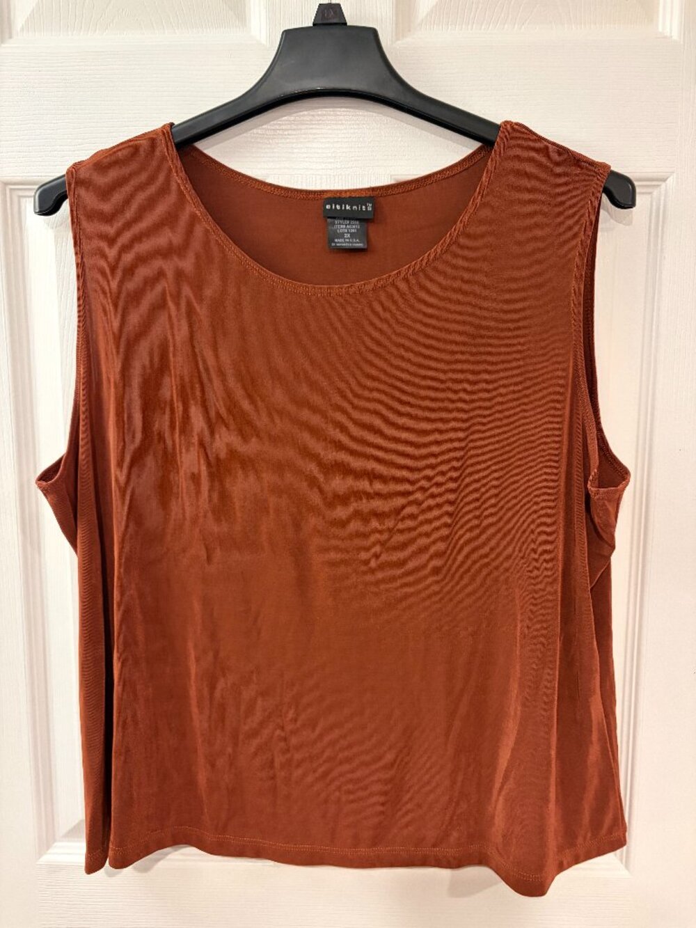 Citiknits Rust color Tank Top 2X